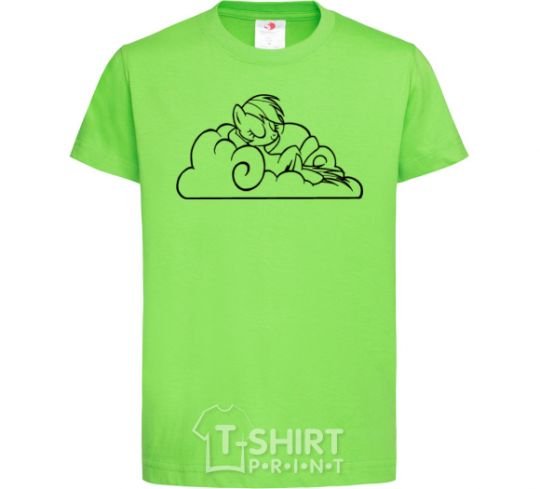 Kids T-shirt On a cloud orchid-green фото