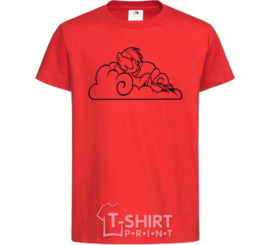 Kids T-shirt On a cloud red фото