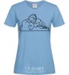 Women's T-shirt On a cloud sky-blue фото