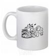 Ceramic mug Pinkie Pie eats cake White фото