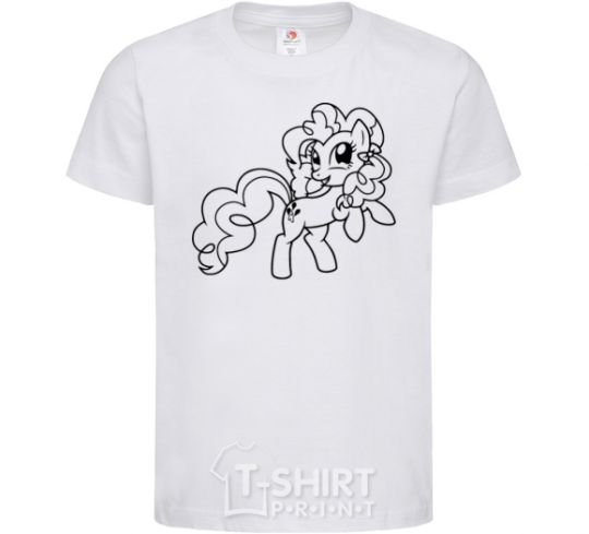 Kids T-shirt Pinkie Pie with a bow White фото