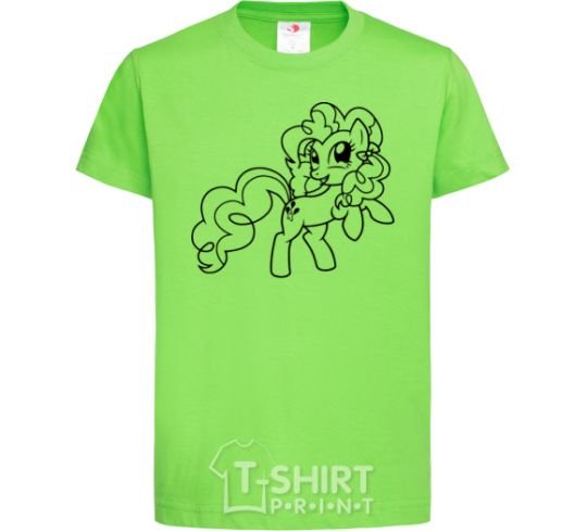 Kids T-shirt Pinkie Pie with a bow orchid-green фото