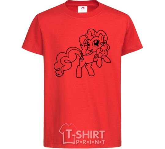 Kids T-shirt Pinkie Pie with a bow red фото