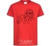 Kids T-shirt Pinkie Pie with a bow red фото