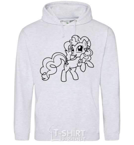 Men`s hoodie Pinkie Pie with a bow sport-grey фото