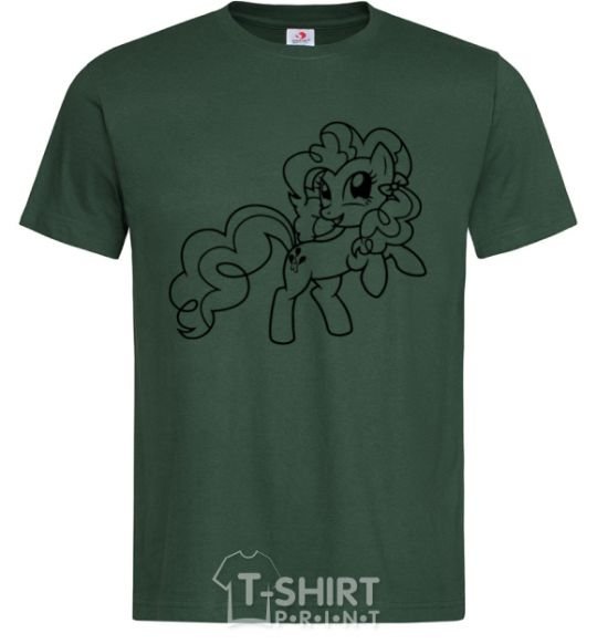 Men's T-Shirt Pinkie Pie with a bow bottle-green фото