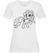 Women's T-shirt Pinkie Pie with a bow White фото