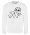 Sweatshirt Pinkie Pie with a bow White фото