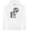 Men`s hoodie The pony in the crown White фото