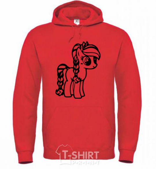 Men`s hoodie The pony in the crown bright-red фото