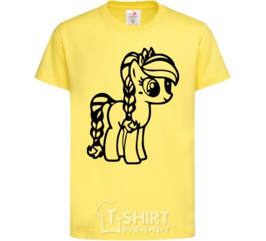 Детская футболка Пони в короне Лимонный фото