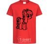 Детская футболка Пони в короне Красный фото