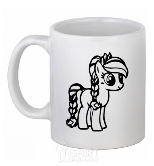 Ceramic mug The pony in the crown White фото