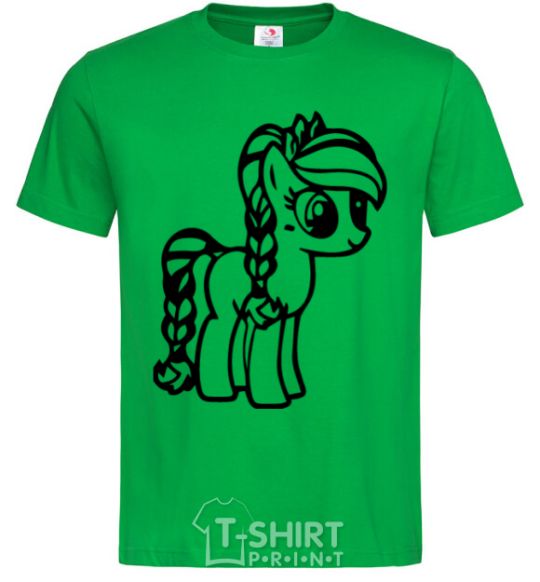 Мужская футболка Пони в короне Зеленый фото
