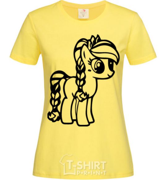 Женская футболка Пони в короне Лимонный фото