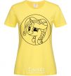 Women's T-shirt A pony in a circle cornsilk фото