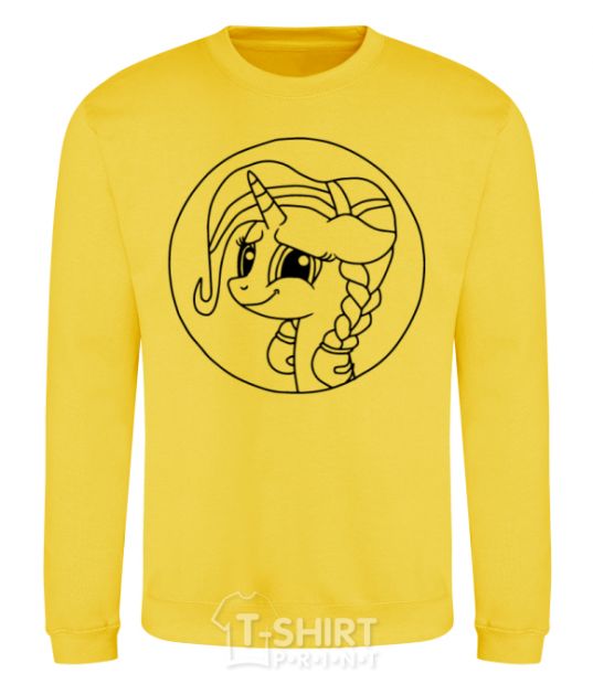 Sweatshirt A pony in a circle yellow фото