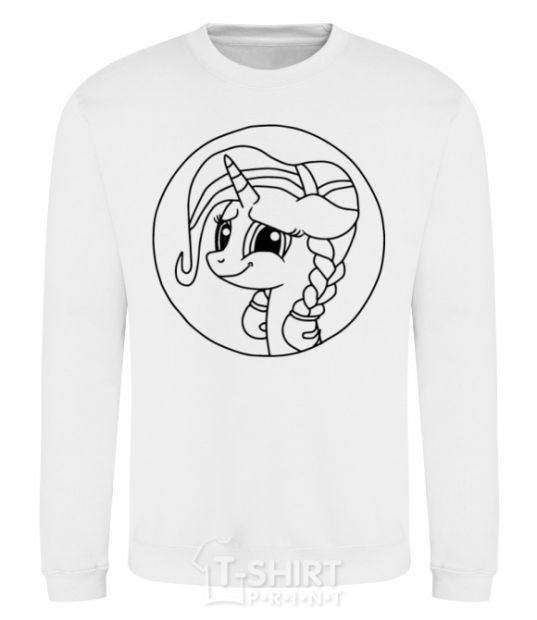 Sweatshirt A pony in a circle White фото