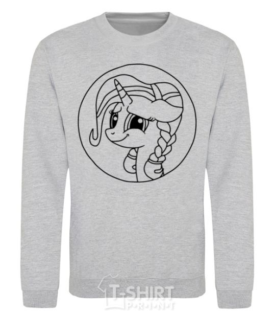 Sweatshirt A pony in a circle sport-grey фото