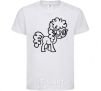 Kids T-shirt A pony with glasses White фото