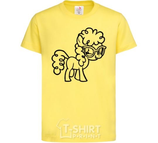 Детская футболка Пони в очках Лимонный фото