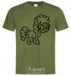 Men's T-Shirt A pony with glasses millennial-khaki фото