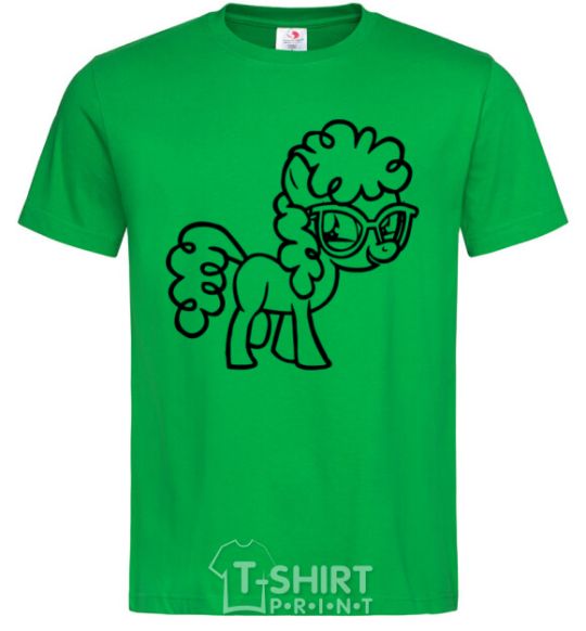 Men's T-Shirt A pony with glasses kelly-green фото