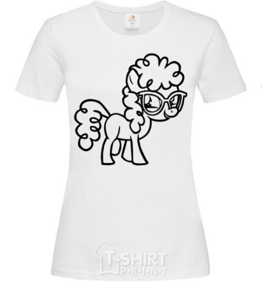 Женская футболка Пони в очках Белый фото