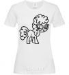 Women's T-shirt A pony with glasses White фото