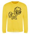 Sweatshirt A pony with glasses yellow фото