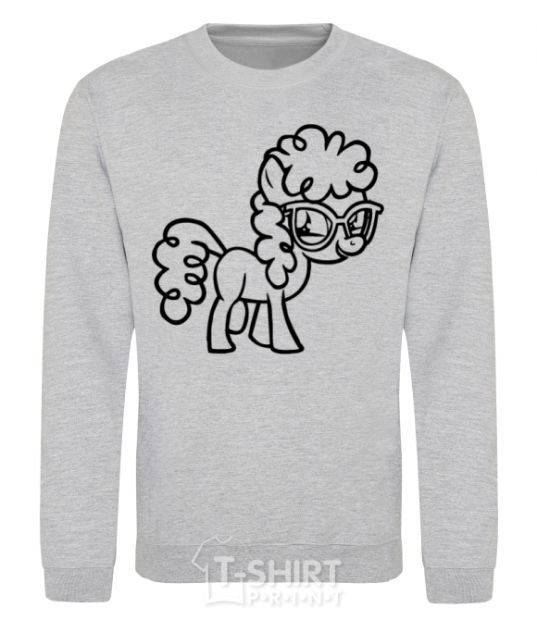 Sweatshirt A pony with glasses sport-grey фото