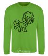 Sweatshirt A pony with glasses orchid-green фото