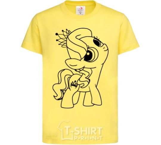 Kids T-shirt A pony with a crown cornsilk фото