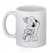Ceramic mug A pony with a crown White фото