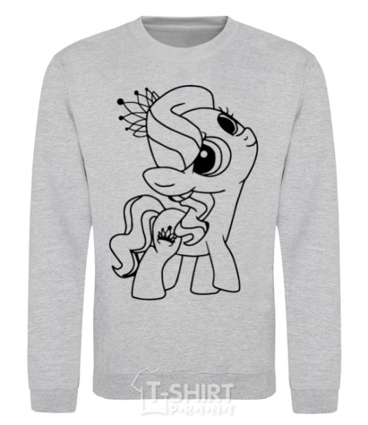 Sweatshirt A pony with a crown sport-grey фото