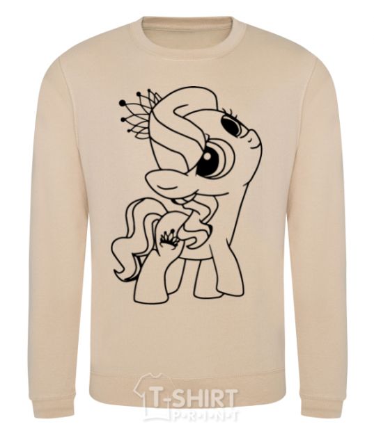 Sweatshirt A pony with a crown sand фото