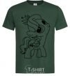 Men's T-Shirt A pony with a crown bottle-green фото