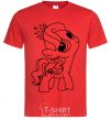 Men's T-Shirt A pony with a crown red фото