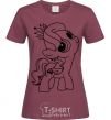 Women's T-shirt A pony with a crown burgundy фото