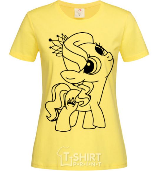 Women's T-shirt A pony with a crown cornsilk фото