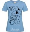 Women's T-shirt A pony with a crown sky-blue фото