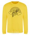 Sweatshirt Rainbows and ponies yellow фото