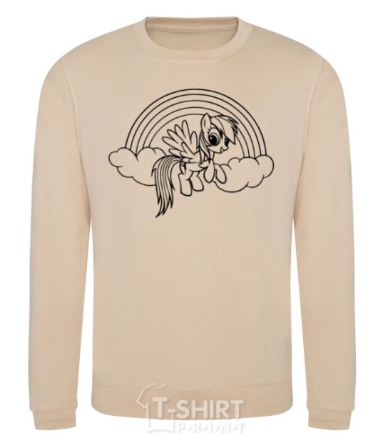 Sweatshirt Rainbows and ponies sand фото