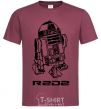 Men's T-Shirt R2D2 burgundy фото