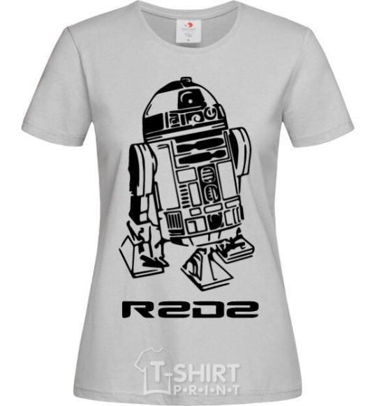 Women's T-shirt R2D2 grey фото