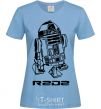 Women's T-shirt R2D2 sky-blue фото