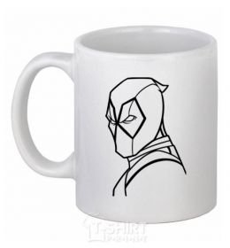 Ceramic mug Deadool s head White фото