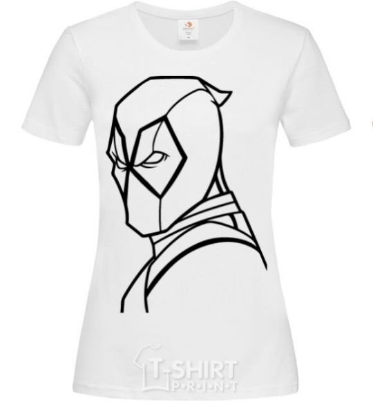 Women's T-shirt Deadool s head White фото