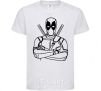 Kids T-shirt Deadool White фото