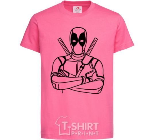 Детская футболка Deadool Ярко-розовый фото